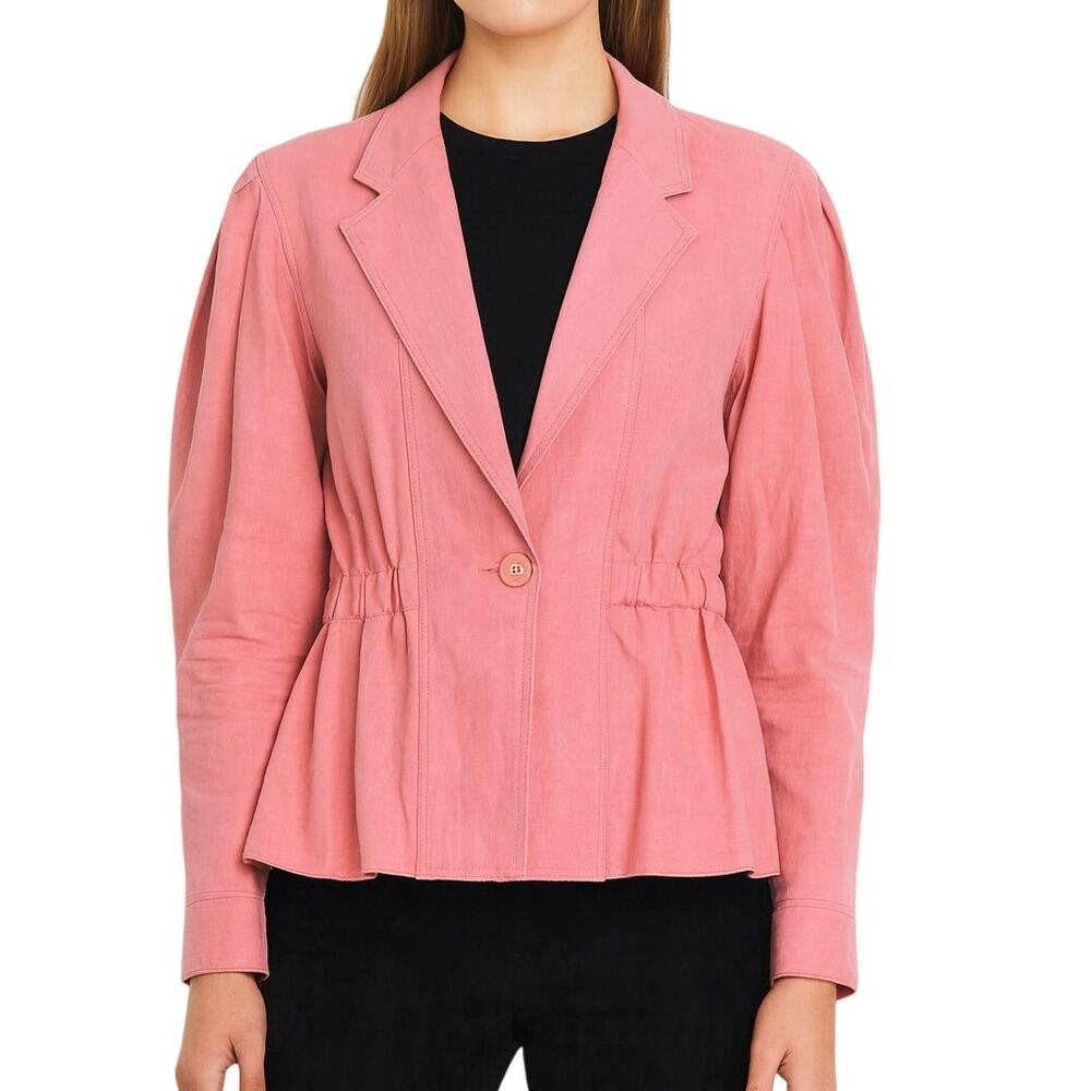 Ulla‎ Johnson Pink Peplum Jacket Medium Cinched Waist